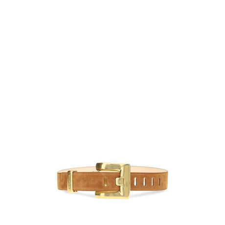 Balmain Brown Calf Leather Bos Taurus Regular Belt