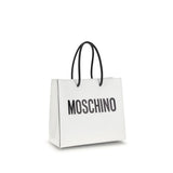 Moschino White Calf Leather Bos Taurus Handbag