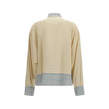 Ermanno Scervino Beige Silk Pattern Shirt