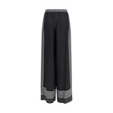 Ermanno Scervino Black Silk Casual Pants