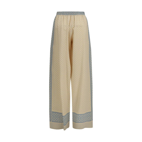 Ermanno Scervino Beige Silk Casual Pants