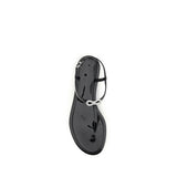 MACH & MACH Black Rubber Flat Sandals