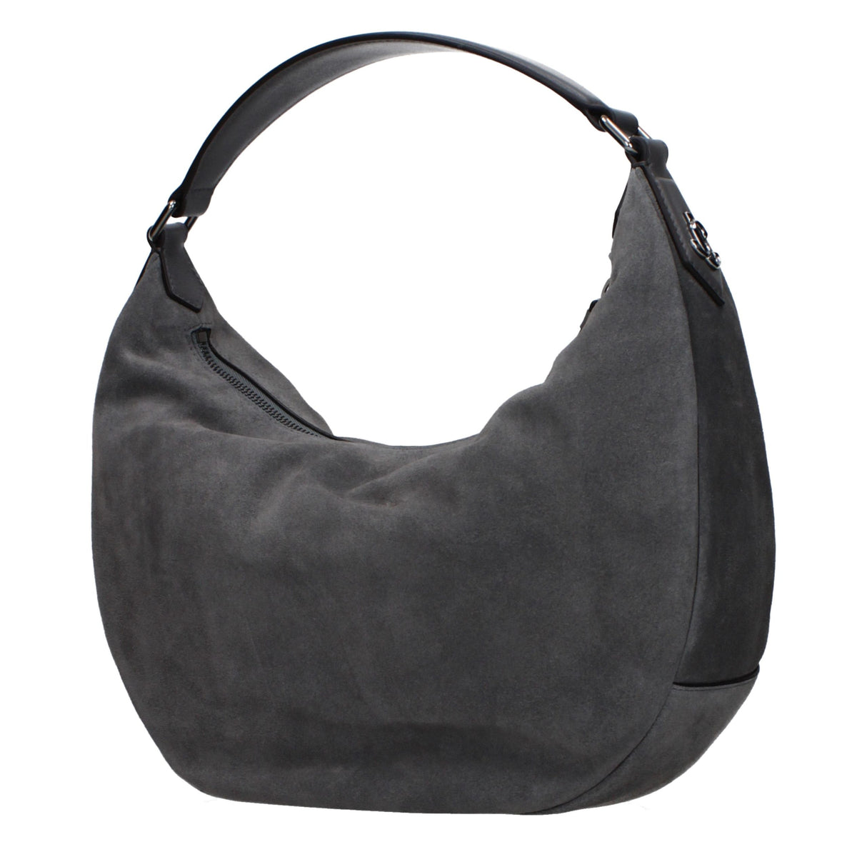 Jimmy Choo Gray Leather Shoulder Bag
