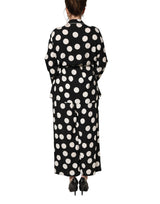 Dolce & Gabbana Black White Polka Dot Pajama 2 Piece Set Sleepwear