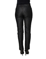 BENCIVENGA Black Cotton Mid Waist Skinny Denim Trouser Jeans
