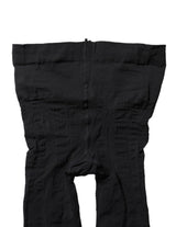 Dolce & Gabbana Black Nylon Tartan Pattern Tights Stockings Socks