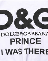Dolce & Gabbana White D&G PRINCE I WAS THERE Crew Neck T-shirt
