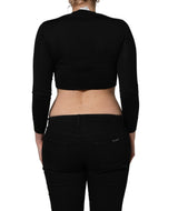 Dolce & Gabbana Black Graphic Print Long-Sleeved Top