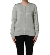 Dolce & Gabbana Green ButtonDown LongSleeve Cardigan Sweater