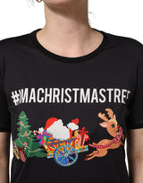 Dolce & Gabbana Black #IAMACHRISTMASTREE Print Cotton T-shirt
