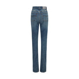 Balenciaga Blue Cotton High-Waisted Jean