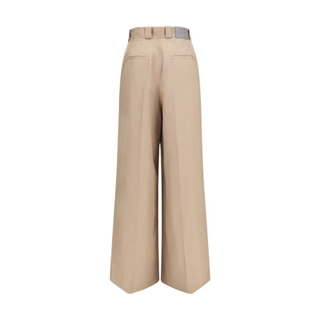 Balenciaga Beige Cotton Flared Pants