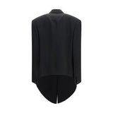 Calvin Klein Black Viscose Full-Length Jacket