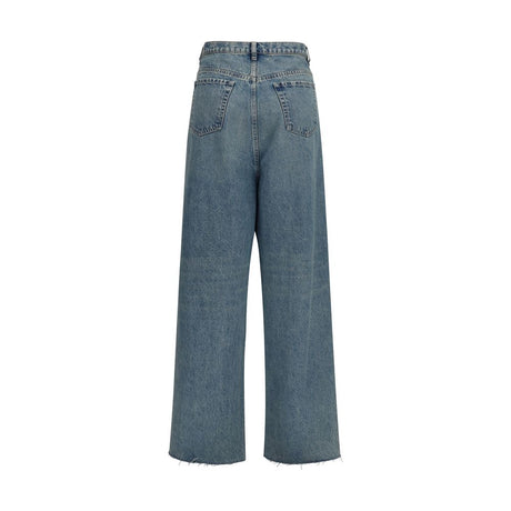 Maison Margiela Blue Cotton High-Waisted Jean