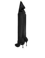 Dolce & Gabbana Black Stretch Socks Knee High Boots Shoes