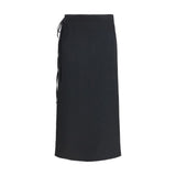 Calvin Klein Black Viscose Long Skirt