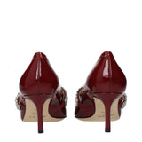 Jimmy Choo Red Leather High Heel Pumps