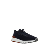 Brunello Cucinelli Blue Cotton Low Top Sneakers