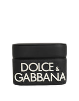Dolce & Gabbana Case Black PVC Embossed Logo Flip Holder Women Airpods