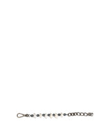 Dolce & Gabbana Silver Tone Brass Beaded Shell DG Logo Pendant Bracelet