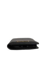 Dolce & Gabbana Case Flip Cover Black Calf Leather iPhone11 PRO Phone