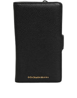 Dolce & Gabbana Case Flip Cover Black Calf Leather iPhone11 PRO Phone