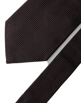 Dolce & Gabbana Black Red Patterned 100% Silk Adjustable Men Necktie Tie