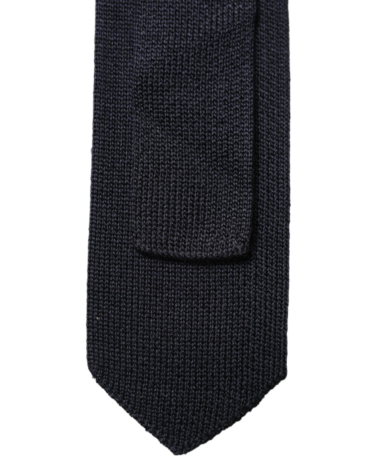 Dolce & Gabbana Dark Blue Solid 100% Silk Adjustable Men Necktie Tie