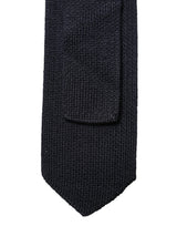 Dolce & Gabbana Dark Blue Solid 100% Silk Adjustable Men Necktie Tie