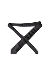 Dolce & Gabbana Brown Logo Embroidery Silk Adjustable Men Necktie Tie