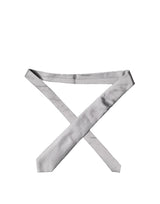 Dolce & Gabbana Gray Satin 100% Silk Adjustable Men Tied Necktie Tie