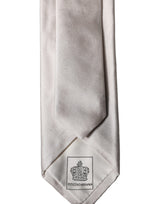 Dolce & Gabbana Light Gray Silk Satin Wide Adjustable Men Necktie Tie