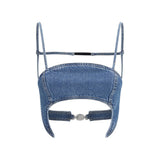 Marine Serre Blue Denim Shirt
