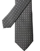 Dolce & Gabbana Black White Patterned Silk Adjustable Men Necktie Tie