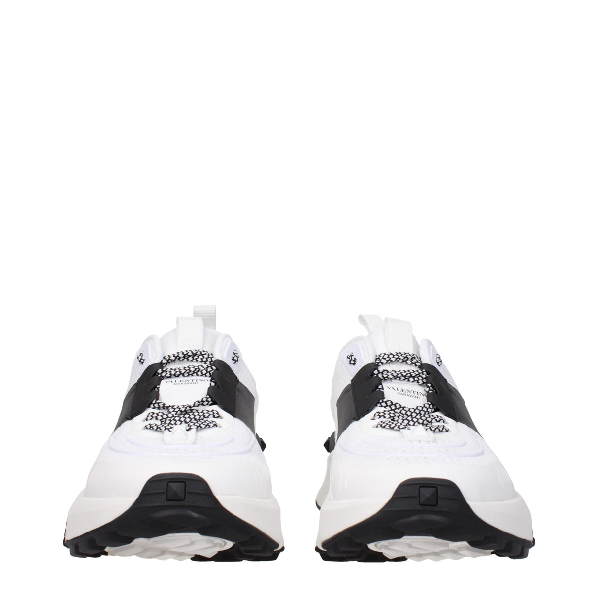 Valentino Garavani White Fabric Athletic Sneakers