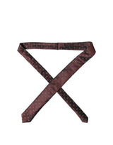Dolce & Gabbana Burgundy Logo Monogram Silk Adjustable Men Necktie Tie