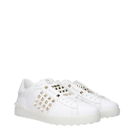Valentino Garavani White Leather Low Top Sneakers