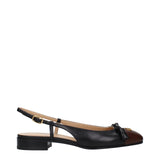 Valentino Garavani Black Leather Ballet Flats