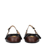 Valentino Garavani Black Leather Ballet Flats