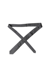 Dolce & Gabbana Black Geometric DG Silk Adjustable Men Tied Necktie Tie