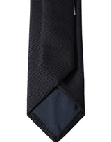 Dolce & Gabbana Black Solid 100% Silk Adjustable Men Tied Necktie Tie