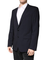 Dolce & Gabbana Blazer MARTINI Dark Blue Wool SingleBreasted Blazer