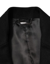 Dolce & Gabbana Black Heraldic Patch Single Breasted Jacket