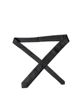 Dolce & Gabbana Black Solid Silk Satin Wide Adjustable Men Necktie Tie