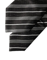 Dolce & Gabbana Black White Stripes Silk Adjustable Women Necktie Tie