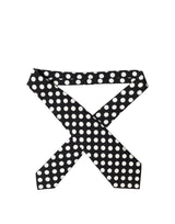 Dolce & Gabbana Black White Polka Dot Silk Adjustable Women Necktie Tie