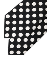 Dolce & Gabbana Black White Polka Dot Silk Adjustable Women Necktie Tie