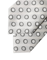 Dolce & Gabbana White Gray Polka Dot Silk Adjustable Women Necktie Tie