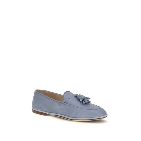 Fratelli Rossetti Blue Calf Leather Bos Taurus Slip-On Loafers