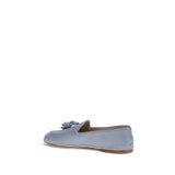 Fratelli Rossetti Blue Calf Leather Bos Taurus Slip-On Loafers